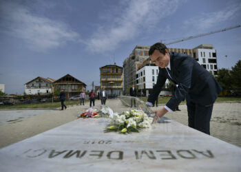 Kurti me Mehajn bëjnë homazhe te varri i Adem Demaçit